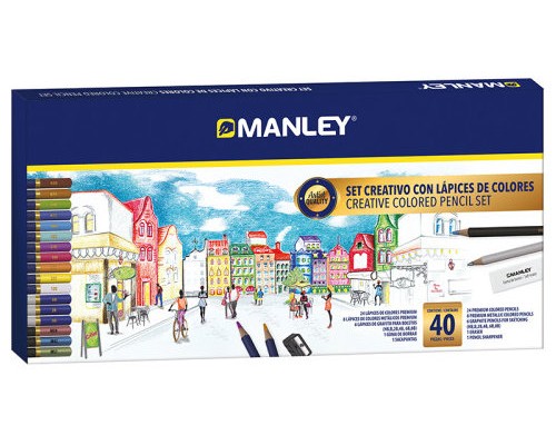 SET LAPICES DE COLORES 40 UDS MANLEY MLA00040 (Espera 4 dias)