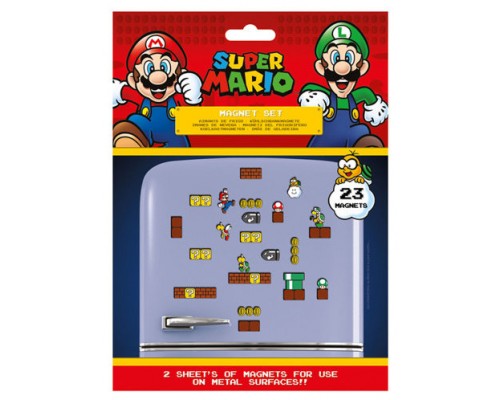 SET DE IMANES SUPER MARIO REINO CHAMPIÑÓN PYRAMID INTERNATIONAL MS65081 (Espera 4 dias)