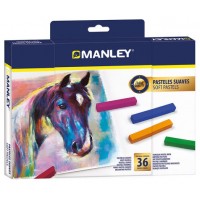 ESTUCHE 36 SOFT PASTELS MANLEY MSP00036 (Espera 4 dias)