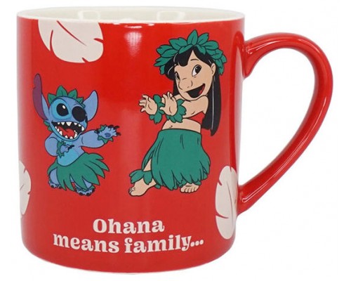 TAZA LILO & STITCH "OHANA MEANS FAMILY…" 310 ML HALF MOON BAY MUGBDC51 (Espera 4 dias)