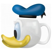 TAZA 3D CON TAPA CABEZA DONALD 375ML HALF MOON BAY MUGSDC09 (Espera 4 dias)