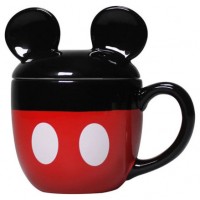 TAZA 3D CON TAPA CUERPO MICKEY MOUSE 425 ML HALF MOON BAY MUGSDC10 (Espera 4 dias)