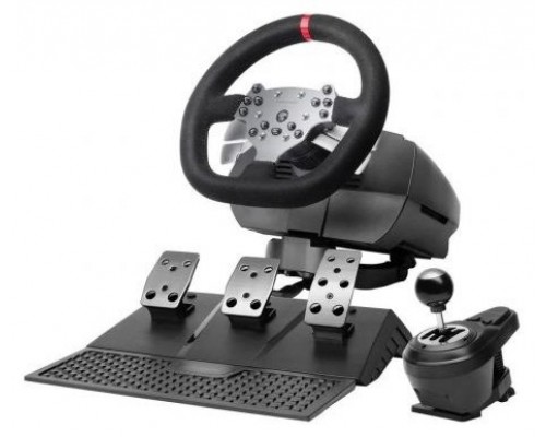 VOLANTE MWH-RSX RACING WHEEL FORCE FEEDBACK 1080º NEGRO MARS GAMING (Espera 4 dias)
