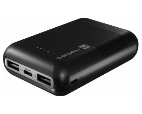 POWER BANK NATEC TREVI COMPACT 10.000 mAh 2xUSB 2.1A 1xUSB-C NEGRO