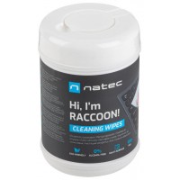 TOALLITAS LIMPIADORAS NATEC RACOON 10X10 CM PACK 100 UDS