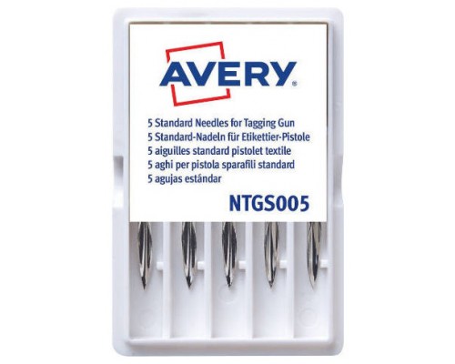 AGUJAS ESTÁNDAR CORTAS CON BASE DE PLÁSTICO AVERY NTGS005 (Espera 4 dias)