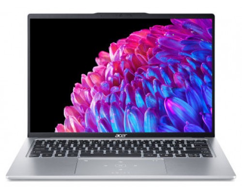 Acer Swift SFG14-73 Intel Core Ultra 7 155U Portátil 35,6 cm (14") 2.8K 16 GB LPDDR5x-SDRAM 512 GB SSD Wi-Fi 6 (802.11ax) Windows 11 Home Plata (Espera 4 dias)