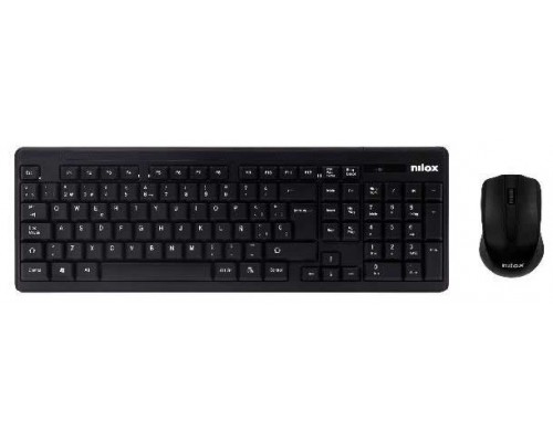 Nilox Teclado+raton NXKMWE0001 inalambrico Negro