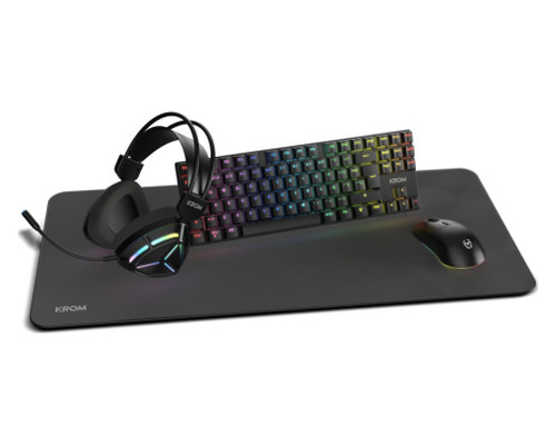 KROM KLASS PCombo Gaming 4 en 1 RGB Negro KROM KLASS PCombo Gaming 4 en 1 RGB Negro