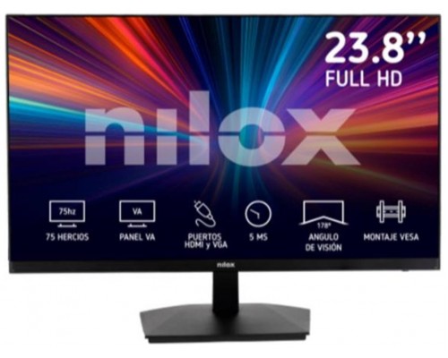 Monitor 24" Hdmi Vga Nilox Nxm24fhd11 Va Fhd