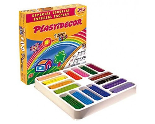 ESTUCHE 352 CERAS DE COLOR CON 16 COLORES DIFERENTES NO ENSUCIAN PLASTIDECOR 8417191 (Espera 4 dias)