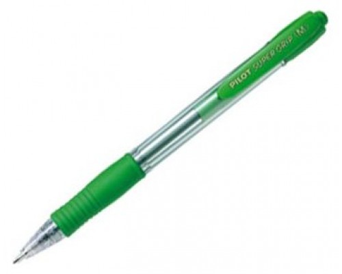 BOLIGRAFO RETRACTIL SUPERGRIP 1.0MM VERDE PILOT BPGP-10R-M-G (MIN12) (Espera 4 dias)