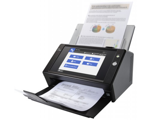 RICOH - FUJITSU Escaner N7100E, Escaner de Red LED con Gigabit Ethernet, Pantalla Tactil, ADF, Duplex, A4, 25 ppm/50 ipm.