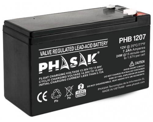 BATERIA PHASAK 12V 7AH (Espera 4 dias)