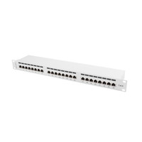 PATCH PANEL LANBERG 24 PUERTOS 1U 19" CAT.6 FTP GRIS PATCH PANEL LANBERG 24 PUERTOS 1U 19" CAT.6 FTP GRIS