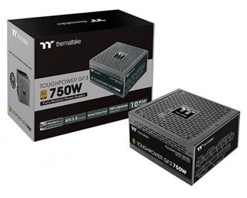 FUENTE ALIMENTACION THERMALTAKE TOUGH POWER GF3 750W 80+ GOLD ATX NEGRO