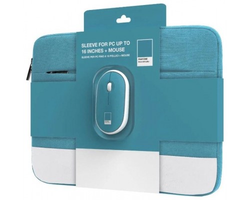 Celly Kit Sleeve Pantone + raton 15,6" Azul