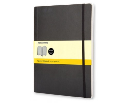 LIBRETA CLASICA TAPA BLANDA NEGRA XL (19X25CM) CUADRICULADA MOLESKINE QP622 (Espera 4 dias)