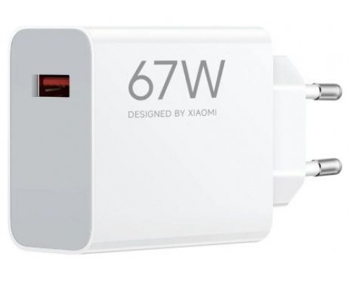 CARGADOR PARED 67W USB-A BLANCO  XIAOMI (Espera 4 dias)