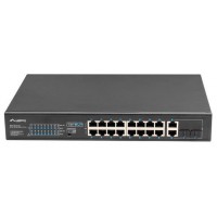 SWITCH LANBERG 18 PTOS 100MB 16xPOE+/2x GBIT ETHER 250W RACK 19"