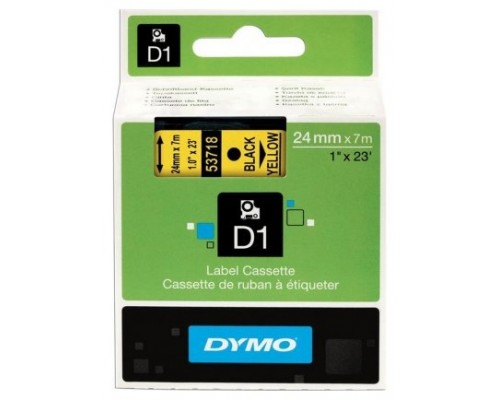 DYMO Cinta LM D1 24mmx7m Negro/amarillo