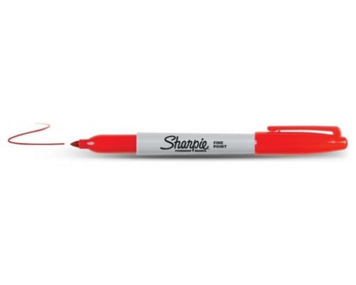 MARCADOR PERMANENTE SHARPIE ROJO PAPERMATE S0810940 (MIN12) (Espera 4 dias)