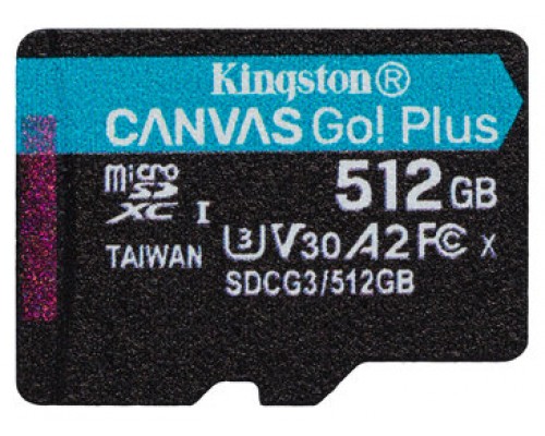 Kingston Technology Canvas Go! Plus memoria flash 512 GB MicroSD Clase 10 UHS-I (Espera 4 dias)