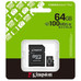 Kingston Technology 64GB microSDXC Canvas Select Plus Gen3 100MB/s A1 (Incluye adaptador de SD) (Espera 4 dias) Kingston Technology 64GB microSDXC Canvas Select Plus Gen3 100MB/s A1 (Incluye adaptador de SD) (Espera 4 dias)