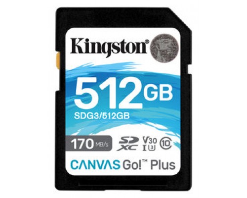 Kingston Canvas Go! Plus SD 512GB class 10 U3 V30