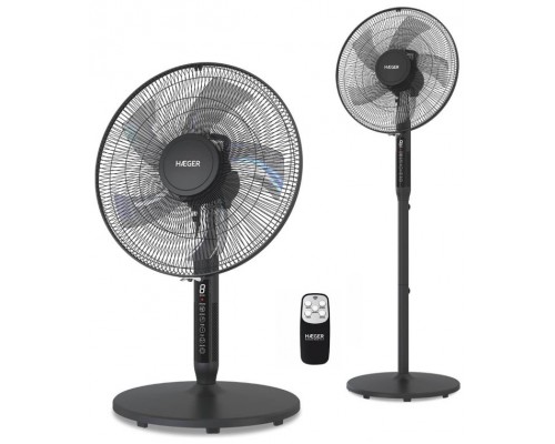 VENTILADOR DE PIE DIGITAL PREMIUM NEGRO HAEGER (Espera 4 dias)