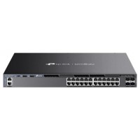 OMADA 24-PORT GIGABIT STACKABLE L3 MANAGED POE+ SWITCH WITH 4 10G SLOTS