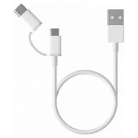 CABLE USB XIAOMI MI 2-IN-1 CABLE MICRO USB TP TIPO C 100CM BLANCO