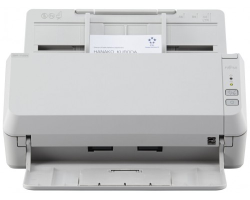 RICOH - FUJITSU Escaner SP-1125N, Escaner de Oficina LED USB 3.2 Gigabit Ethernet con ADF, Duplex, A4, 25 ppm/50 ipm.