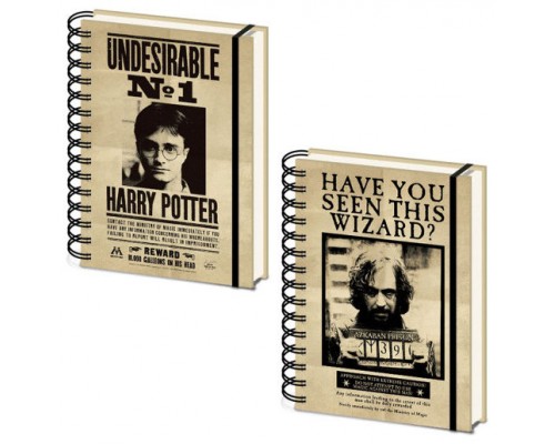 CUADERNO A5 CON ESPIRAL (PORTADA LENTICULAR) CARTELES HARRY & SIRUS 21 X 15 CM PYRAMID INTERNATIONAL SR72657 (Espera 4 dias)