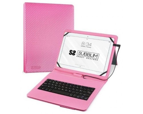 FUNDA TABLET SUBBLIM KEYTAB PRO USB 10,1" PINK