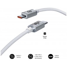 CABLE OPTIMUS 60W USB-C/USB-C 2 M BLANCO SUBBLIM (Espera 4 dias)