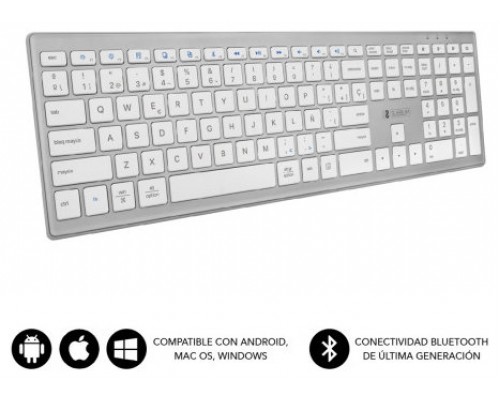 SUBBLIM Teclado Completo delgado inalámbrico Bluetooth Pure Extended Silver (Espera 4 dias)