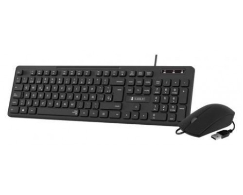 SUBBLIM Teclado Ergonómico y ratón Combo Business Slim Silencioso con cable USB (Espera 4 dias)