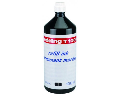 FRASCO TINTA T 1000 PARA RELLENAR 1000ML NEGRO EDDING T1000-01 (Espera 4 dias)