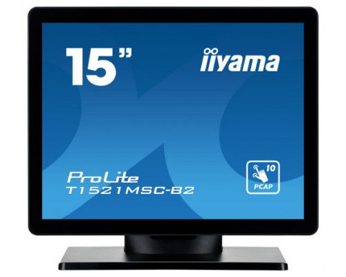 iiyama ProLite T1521MSC-B2 pantalla para PC 38,1 cm (15") 1024 x 768 Pixeles XGA LED Pantalla táctil Mesa Negro (Espera 4 dias)