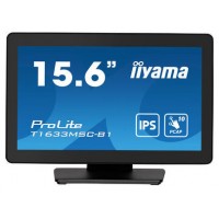 MONITOR IIYAMA 15,6" PCAP BEZEL FREE FRONT, 10P TOUCH, 1920X1080, DISPLAYPORT, HDMI, 385CD/M² (WITH TOUCH), SPEAKERS, USB INTERFACE HUB 2X 2.0, EXTERNAL POWER ADAPTER, 10P TOUCH WITH SUPPORTED OS (T1633MSC-B1) (Espera 4 dias)