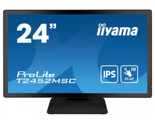 MONITOR IIYAMA 24" TACTIL CAPACITIVO T2452MSC-B1, IPS, 14 MS, HDMI, USB, DISPLAYPORT, ALT, REG INCL 90º, VESA 100 x 100 (Espera 4 dias)