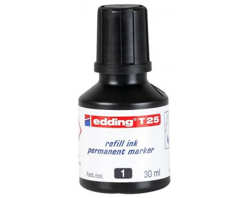 FRASCO TINTA PARA RELLENAR 30ML NEGRO EDDING T25-001 (Espera 4 dias)