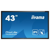 MONITOR IIYAMA 43" 4K 20P TACTIL IPS (T4362AS-B1) 3840X2160 / OPERACION 24/7 / HDMIX3 / HORIZONTAL Y APAISADO / 420CD/M2, 1200:1, 8MS, USB TOUCH INTERFACE, RS232C / 16GB EMMC / 2G RAM / 1GB EMBEDDED / SD CARD SLOT / ESHARE / VESA 200 MM (Espera 4 dia