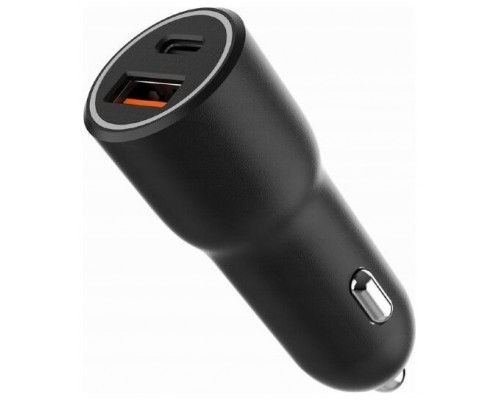 CARGADOR RAPIDO PARA COCHE GEMBIRD CON 2 PUERTOS USB, TIPO C PD, 38 W, NEGRO