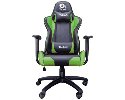 Talius silla Gecko V2 gaming negra/verde, brazos fijos, butterfly, base nylon, ruedas nylon