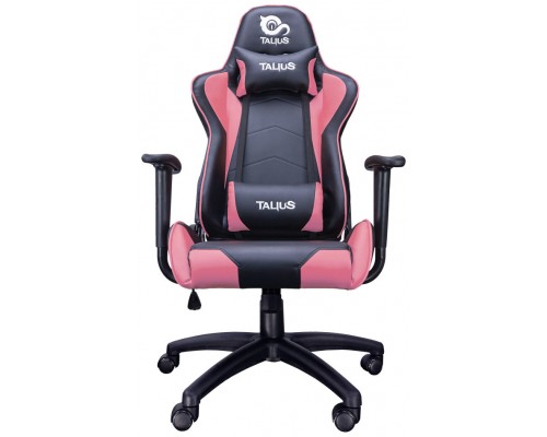 Talius silla Gecko V2 gaming negra/rosa, brazos fijos, butterfly, base nylon, ruedas nylon