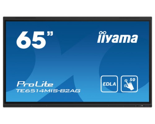 iiyama PROLITE TE6514MIS-B2AG Pantalla plana para señalización digital 165,1 cm (65") LCD Wifi 435 cd / m² 4K Ultra HD Negro Pantalla táctil Procesador incorporado Android 24/7 (Espera 4 dias)