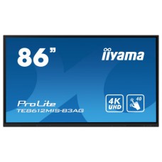 iiyama TE8612MIS-B3AG pantalla de señalización Diseño de quiosco 2,18 m (86") LCD Wifi 400 cd / m² 4K Ultra HD Negro Pantalla táctil Procesador incorporado Android 11 24/7 (Espera 4 dias)