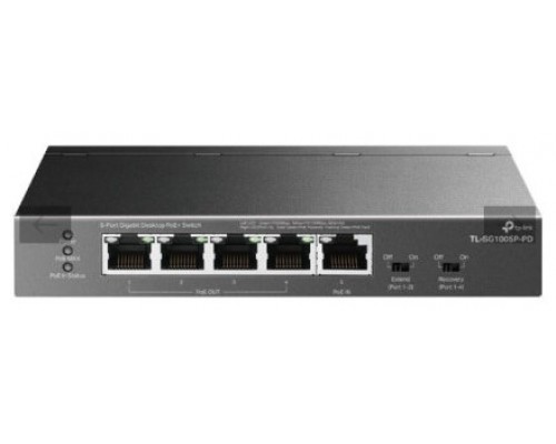 TP-LINK SWITCH GIGABIT DE SOBREMESA DE 5 PUERTOS CON 1 PUERTO POE++ DE ENTRADA Y 4 PUERTOS POE+ DE SALIDA PUERTO: 4× PUERTOS GIGABIT POE+ DE SALIDA, 1× PUERTO GIGABIT POE++ DE ENTRADA SPEC: LOS PUERTOS DE SALIDA POE SOPORTAN 802.3AF/AT, EL PUE